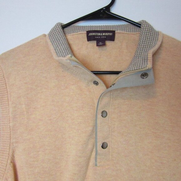 Johnston & Murphy Pima Cotton Orange Sweater Vest Mens XL Collared Preppy Golf - Picture 2 of 5